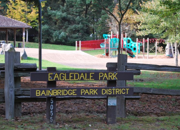 The new play structure at Eagledale Park on Bainbridge Island, WA Eagledale Park on Bainbridge.