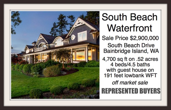 South Beach Waterfront home on Bainbridge Island sold by broker Jen Pells of Windermere Bainbridge