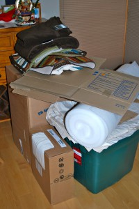 Living out of boxes was not my idea of a vacation. Living out of boxes was not my idea of a vacation.