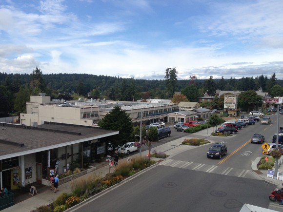 Looking down on Town & County Market on Winslow Way on Bainbridge Island. Looking down on Town & County Market on Winslow Way on Bainbridge Island.